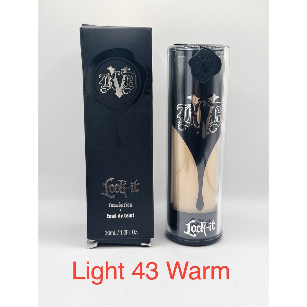 KVD Beauty Lock-It Foundation Light 43 Warm NEW